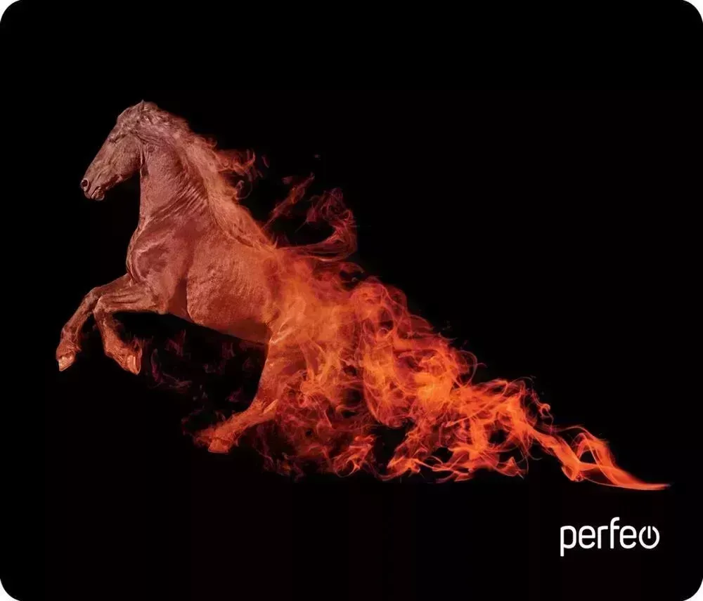 Коврик для мыши PERFEO (PF_D0684) "Flames" "Лошадь" компьютерной