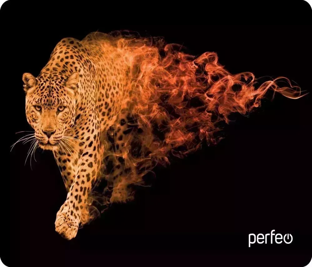 Коврик для мыши PERFEO (PF_D0685) "Flames" "Леопард" компьютерной