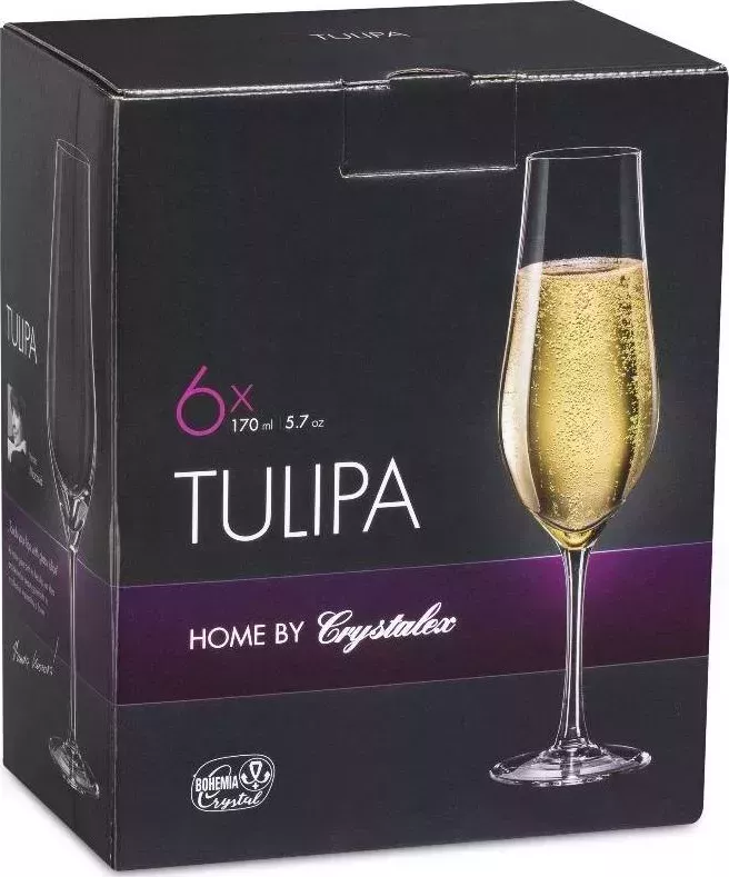 Набор бокалов CRYSTALEX CR170104T для шампанского TULIPA 6шт 170мл