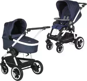 Коляска 2 в 1 Teutonia 2 в 1 BeYou V4 Elite Pearl 6025 Atlantic с ручным тормозом