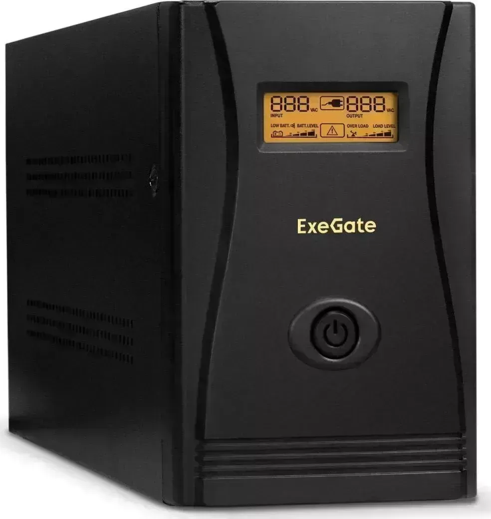 ИБП EXEGATE (212519) POWER SMART ULB-1000 LCD (1000VA/2 евророзетки/2 розетки IEC320/USB)