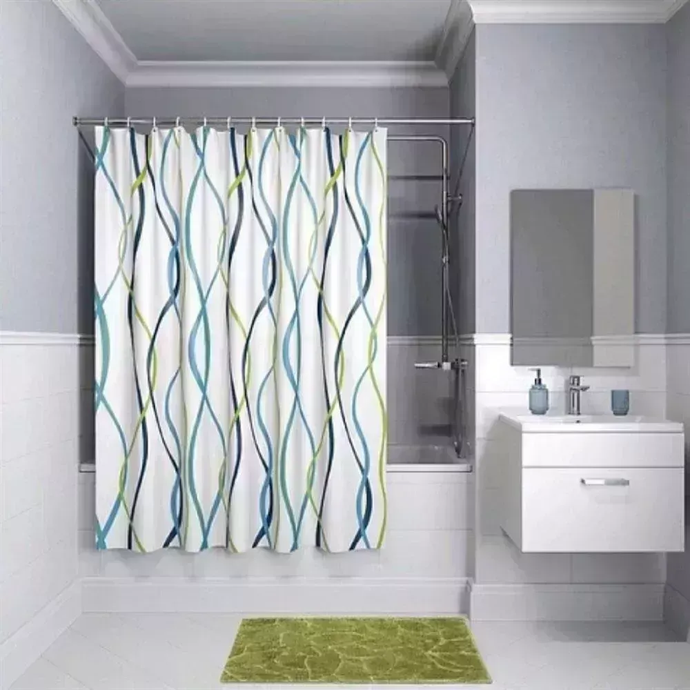 Шторка для ванны GOTA ROCIO Sea Breeze 8863 Штора д/ванной комнаты 180*180 1/25