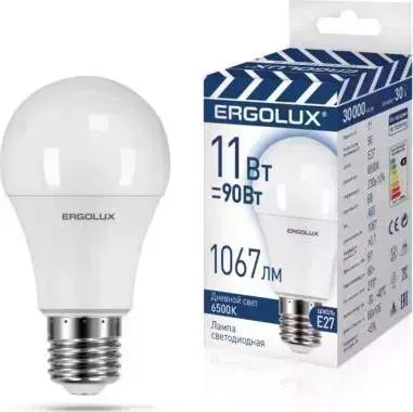 Лампа светодиодная ERGOLUX (14724) LED-A60-11W-E27-6K Светодиодная лампа