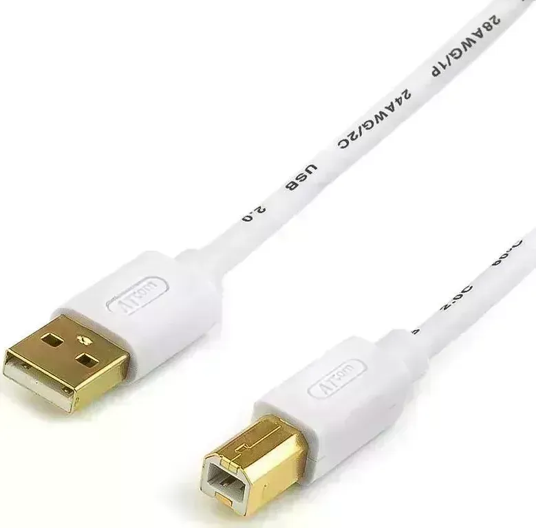 Кабель ATCOM (AT6151) USB 0.8 M (AM BM, феррит), блистер AM-BM M