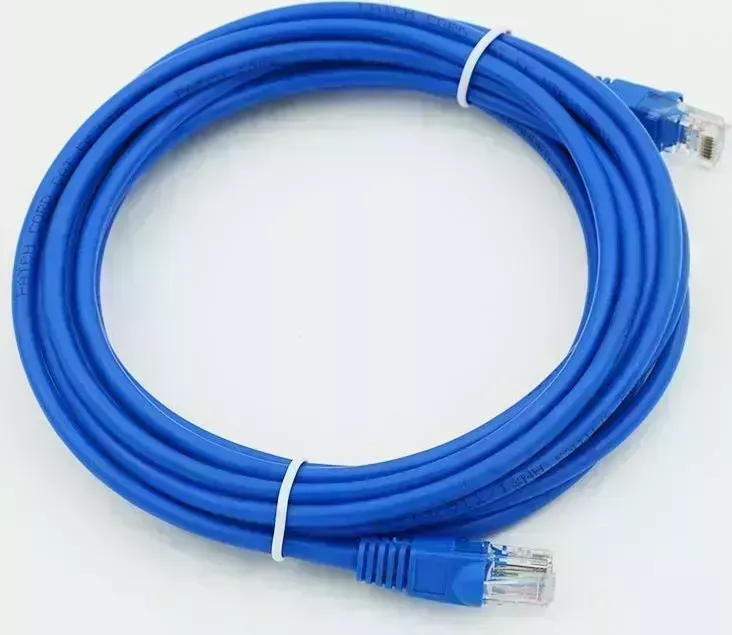 Кабель Патч-корд NONAME cat5E molded 5м синий RJ-45 (m)-RJ-45 (m)