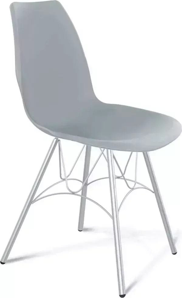 Стул SHEFFILTON SHT-ST29/S100 серый ral 7040/хром лак пластик/металл 168502 Cтул