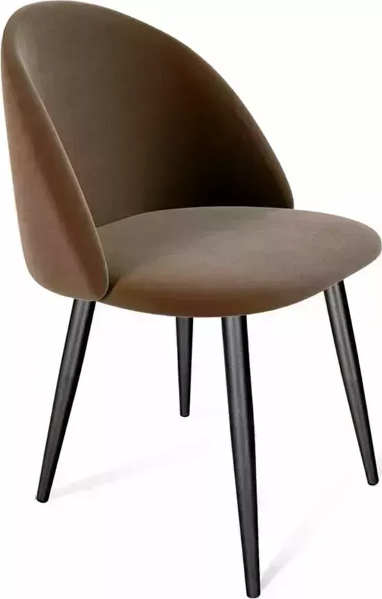 Стул SHEFFILTON SHT-ST35/S95-1 кофейный ликер /черный муар микровелюр/металл 192261