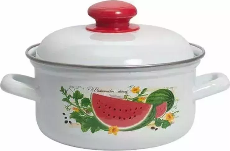 Кастрюля ЛЫСЬВА 1510АП2/4 Горох красный, эмал. 2,0л