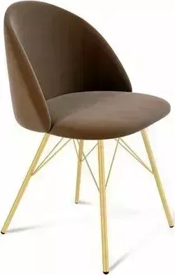 Стул SHEFFILTON SHT-ST35/S37 кофейный ликер/золото микровелюр/металл 188807