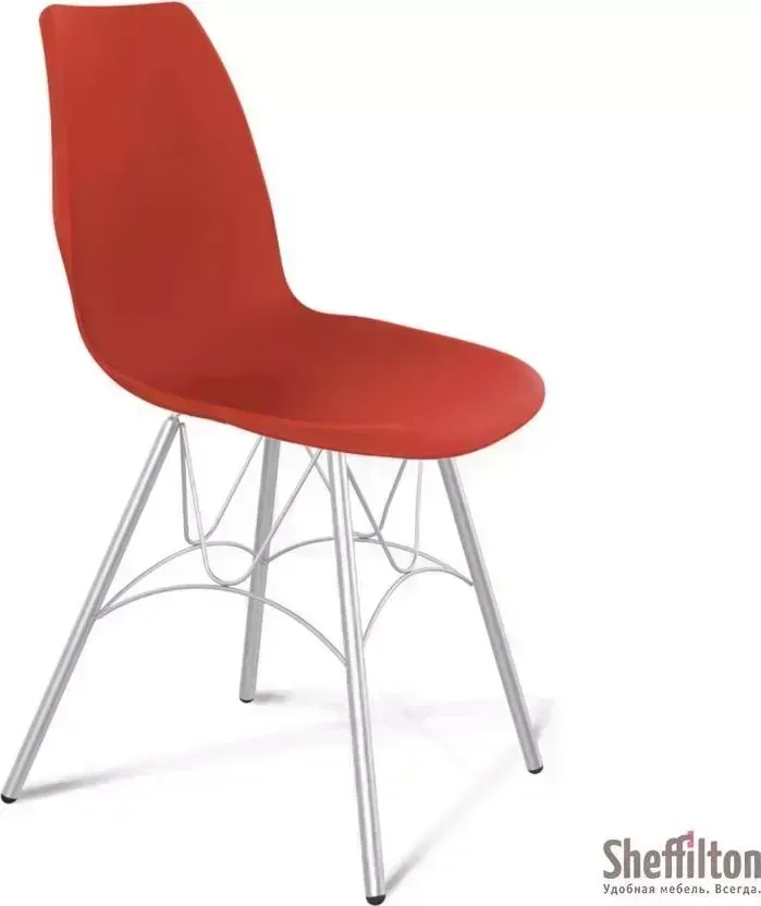 Стул SHEFFILTON SHT-ST29/S100 красный RAL3020/хром лак (149153)