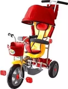 Трехколесный велосипед GALAXY Л001 Лучик с капюшоном красный