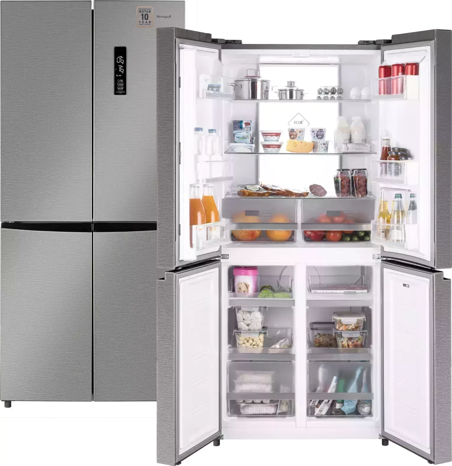 Холодильник WEISSGAUFF WCD 450 X NoFrost Inverter
