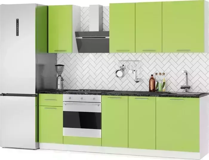 Кухонный гарнитур Mebel Ars Моника 2,4 м (лайм) Кухня м