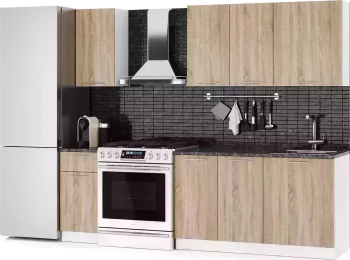 Кухонный гарнитур Mebel Ars Лион 1,8 м (дуб сонома) Кухня м