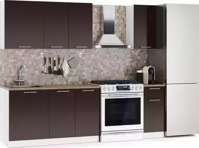 Кухонный гарнитур Mebel Ars Лион 1,8 м (венге цаво) Кухня м