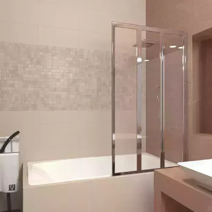 Шторка для ванны Veconi Palau 90x150 правая, прозрачная, хром (PL73R-90-01-19C4)