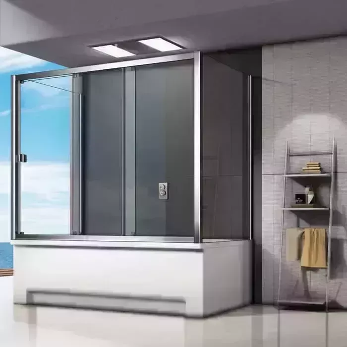 Шторка для ванны Good Door Screen WTW+SP+SP 140х80х140 прозрачная, хром