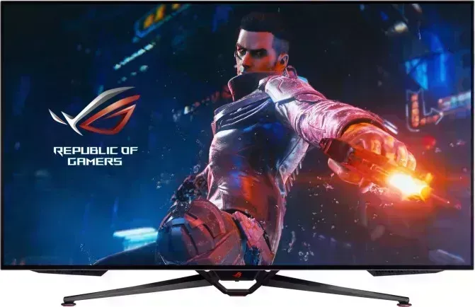 Монитор Asus 47.53" ROG Swift PG48UQ черный O 5ms 16:9 HDMI M/M матовая HAS 1000:1 450cd 178гр/178гр 3840x2160 (90LM0840-B01970)