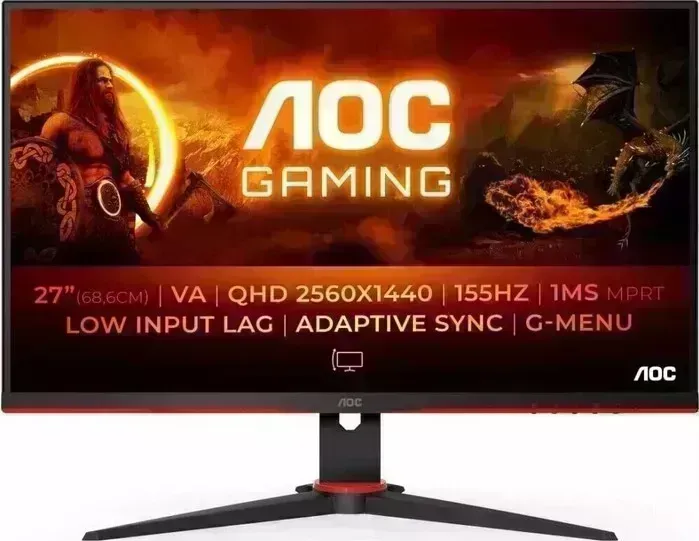 Монитор AOC Q27G2E LCD 27'' 16:9 2560x1440(WQHD) VA, Black-Red