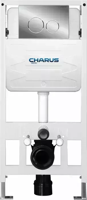Инсталляция для унитаза Charus Torre Bianca с клавишей Spazio хром глянцевый (CC.300.80.01, FP.330.21.01)