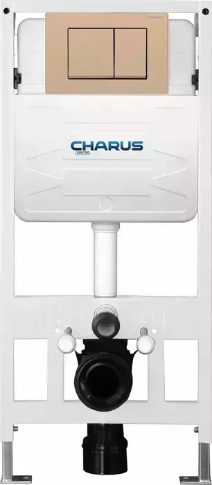 Инсталляция для унитаза Charus Torre Bianca с клавишей Minimalista матовый песок (CC.300.80.01, FP.310.51.01)