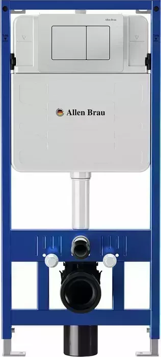 Инсталляция для унитаза Allen Brau Pneumatic с клавишей Infinity сталь брашированная (9.11100.20, 9.20006.BN)