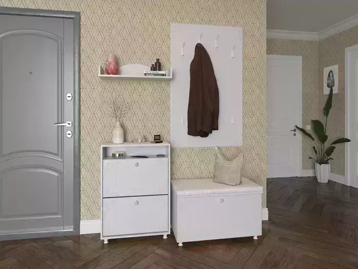 Прихожая Олимп Италия-4 (ИТ-3+ИТ-12+ИТ-22+ИТ-23) Белое дерево