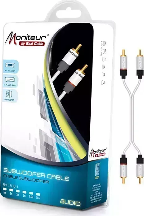 Кабель Real Cable 2RCA-1, 3m, межблочный (пара)