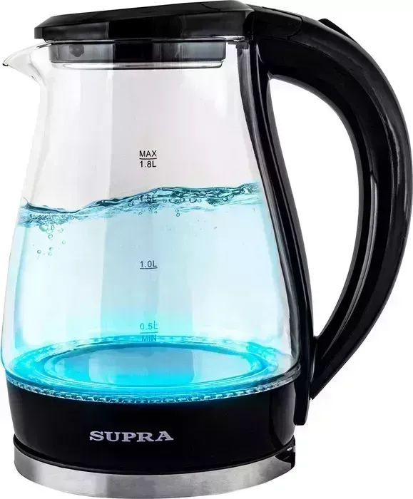 Чайник электрический SUPRA KES-1855G черный/прозрачный