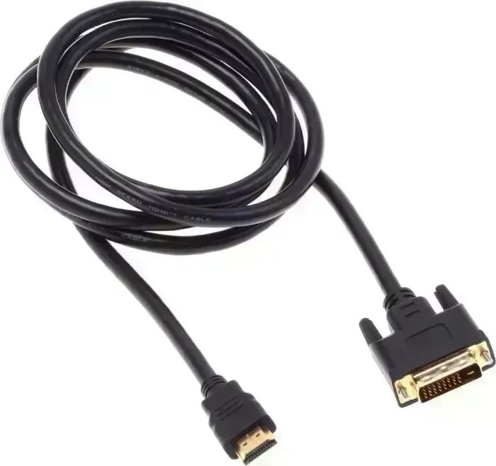Кабель аудио Buro -видео HDMI (m)/DVI-D (Dual Link) (m) 1.8м. Позолоченные контакты черный (BHP RET HDMI_DVI18) _DVI18)