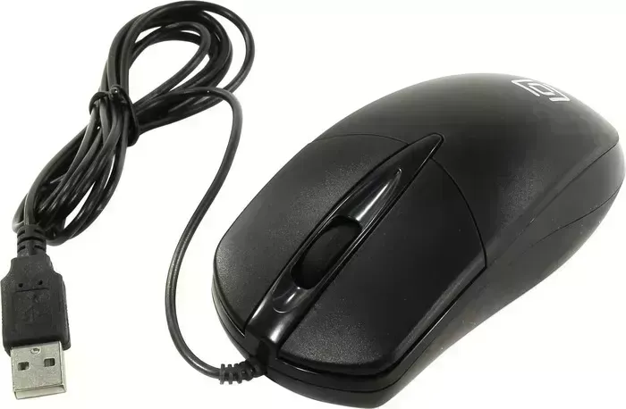 Мышь компьютерная Oklick 275M черный оптическая (1000dpi) USB (3but) (412841)