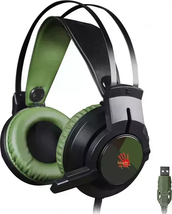 Гарнитура A4Tech Bloody J450 черный/зеленый (J450)