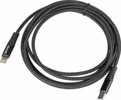 Кабель NONAME PD quick charge, Lightning (m) - USB Type-C (m), 2м, в оплетке, черный PD - , в
