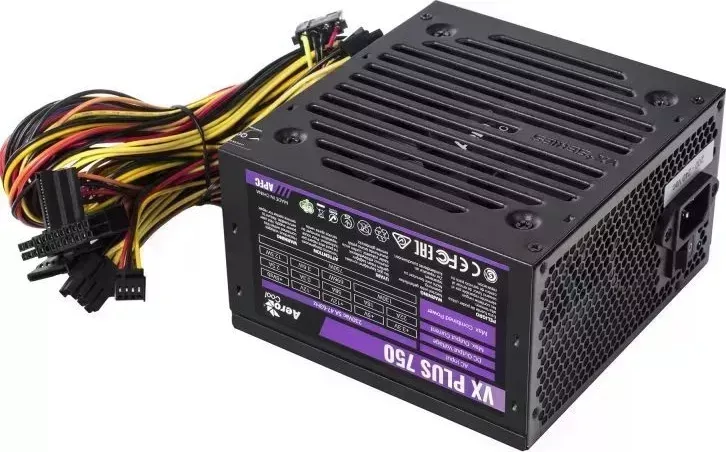 Блок питания AEROCOOL VX PLUS 750W, 750Вт, 120мм, черный, retail vx-750 plus