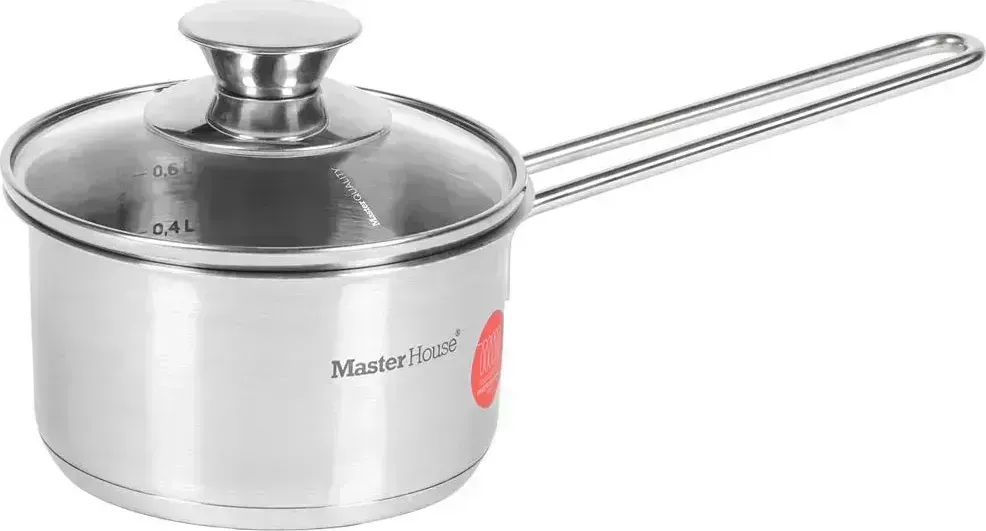 Ковш MASTER HOUSE Piccolo-0,8 со стеклянной крышкой 75318