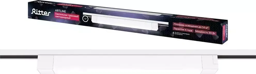 Светильник RITTER 59716 6 ARTLINE 30Вт 4000К алюминий белый трековый накладной 6