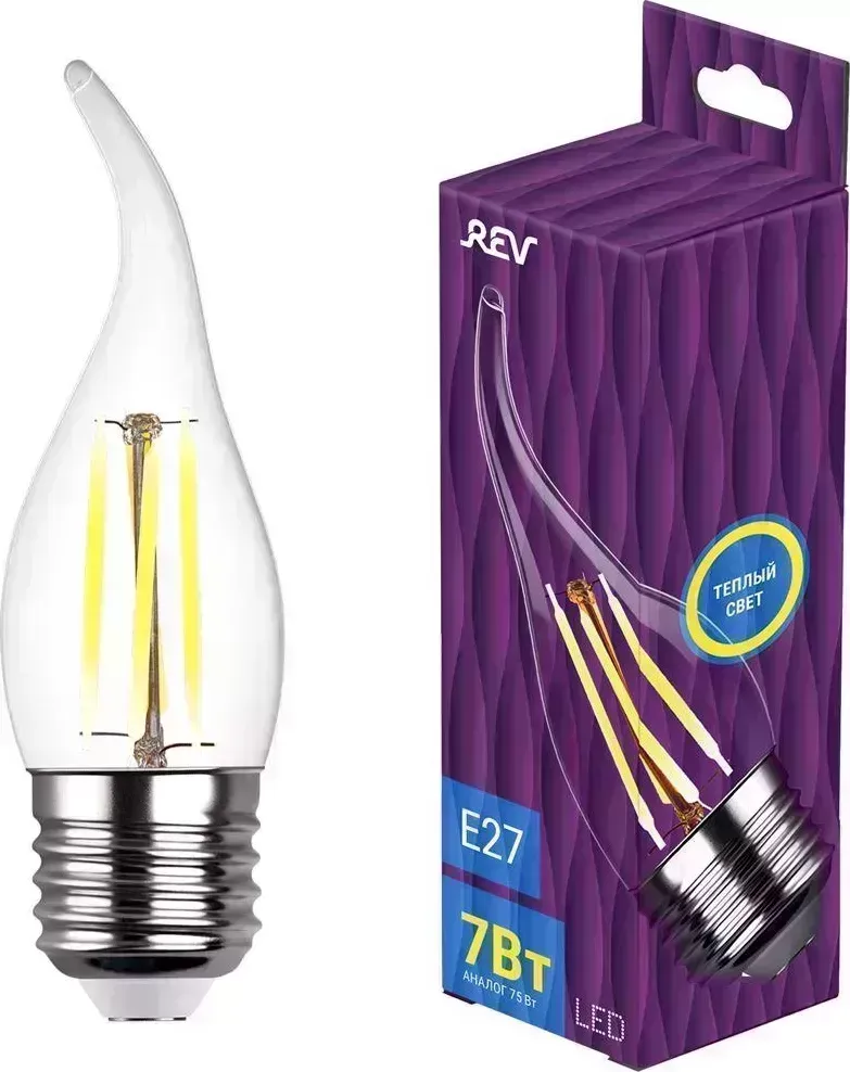 Лампа REV 32429 4 FC37 7Вт E27 2700K filament 4