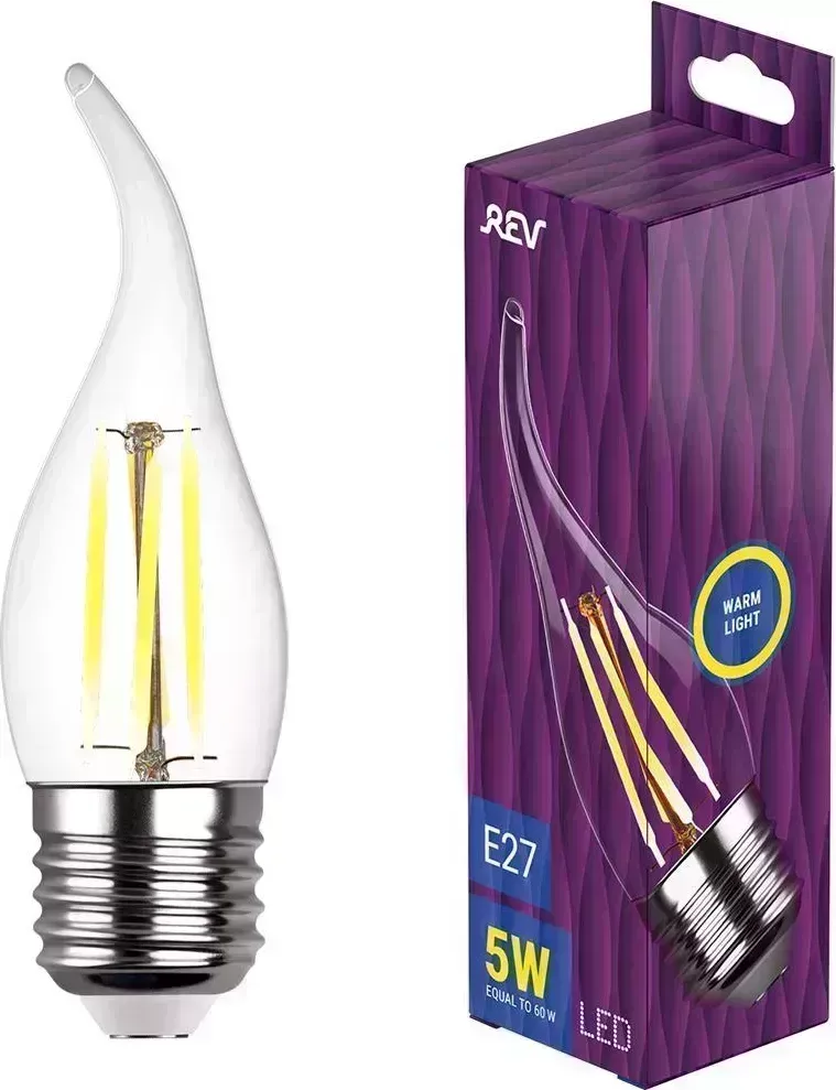 Лампа REV 32428 7 FC37 5Вт E27 2700K filament 7