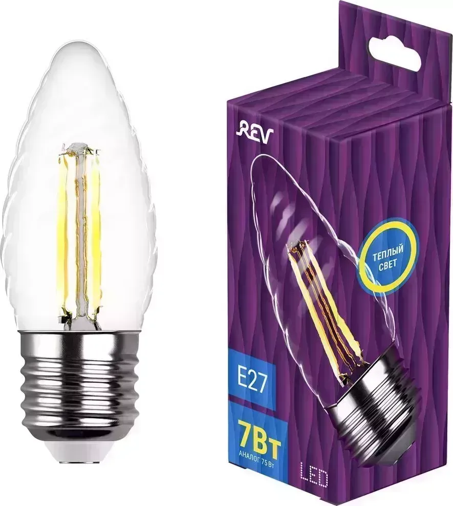 Лампа REV 32427 0 TC37 7Вт E27 2700K filament 0