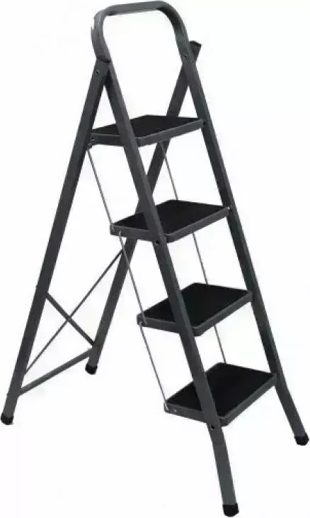 Стремянка ZALGER 9910-4 Jet Black 4 cт с ковриком сталь