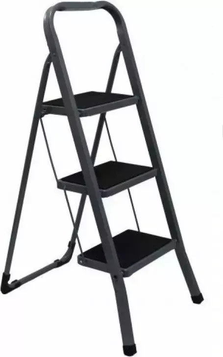 Стремянка ZALGER 9910-3 Jet Black 3 cт с ковриком сталь