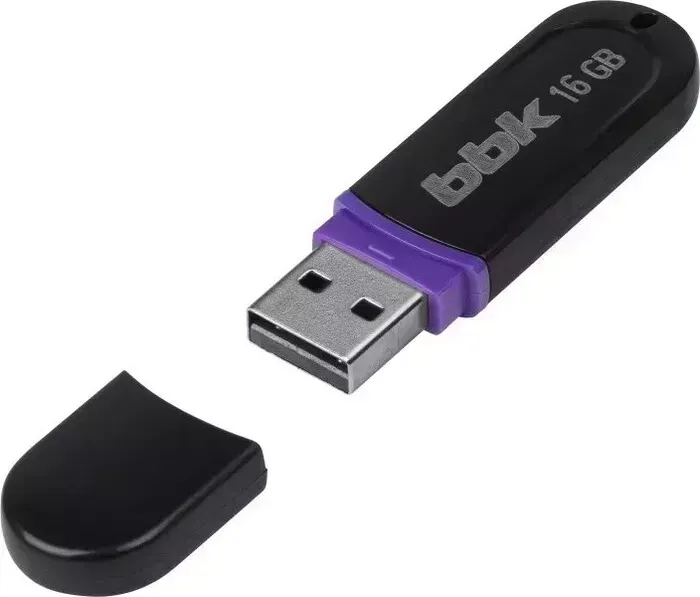 Флеш-накопитель BBK 016G-JET черный, 16Гб, USB2.0, JET серия