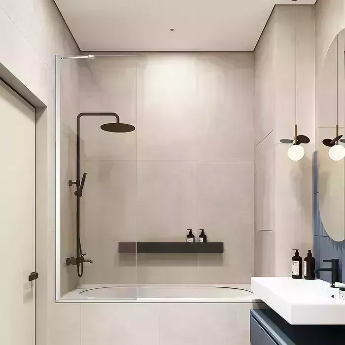 Шторка для ванны Veconi Palau 90x150 прозрачная, хром (PL84-90-01-C7)
