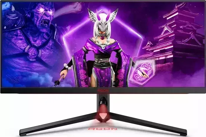 Монитор AOC AG344UXM LCD 34'' [21:9] 3440x1440(UWQHD) IPS, Black-Red