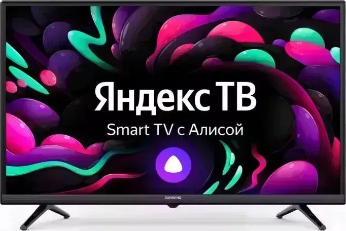 Телевизор SUNWIND SUN-LED32XS305, FULL HD, черный, СМАРТ ТВ, Яндекс.ТВ SUN-LED32XS305 FHD SMART Яндекс
