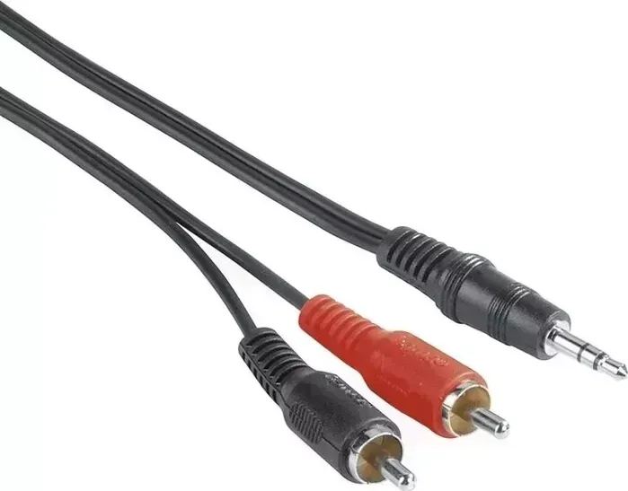 Кабель аудио HAMA H-205106 Jack 3.5 (f)/2xRCA (f) 2 м. Черный