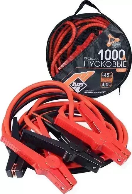 Пусковые провода NOVA BRIGHT-FUSION 1000А морозостойкие, в сумке, 4 м 46778 Провода пусковые Провода пусковые в 4 м