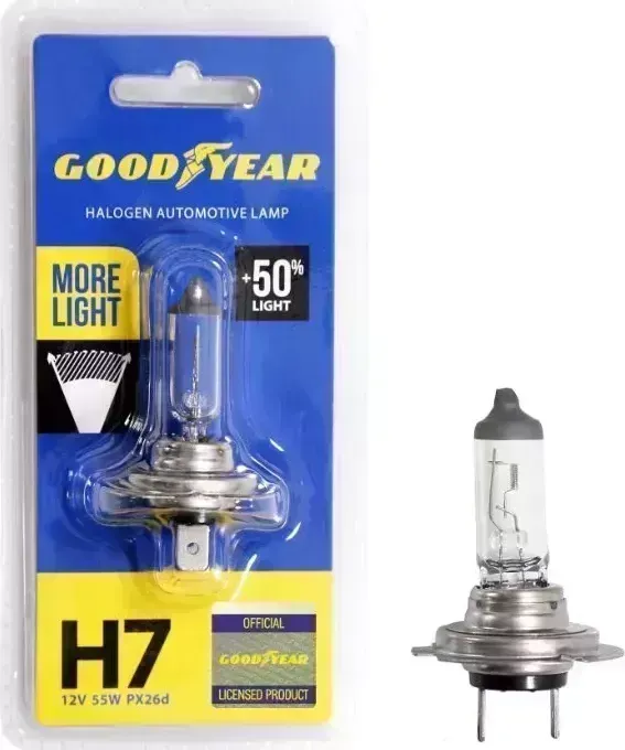 Лампа GOODYEAR GY017125 Н7 12V 55W PX26d More Light (блистер) галогенная