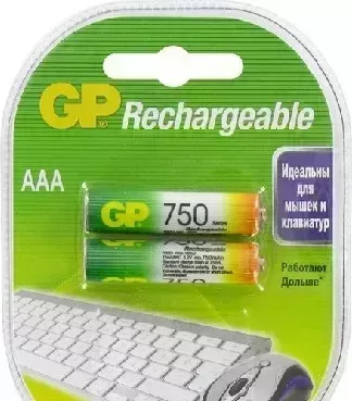 Батарейки GP 75AAAHC-2DECRC2 (AAA,R03,LR03) 750mAh
