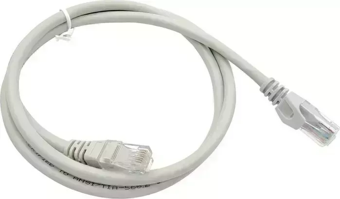 Кабель Патч-корд Buro UTP 4 пары cat6 CCA molded 1м серый RJ-45 (m)-RJ-45 (m)